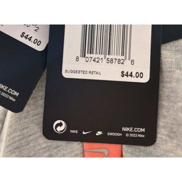 Nike swoosh 2pc set gray pink salt 2T 4T NWT leggings T shirt tunic NIKE - Picture 6 of 6